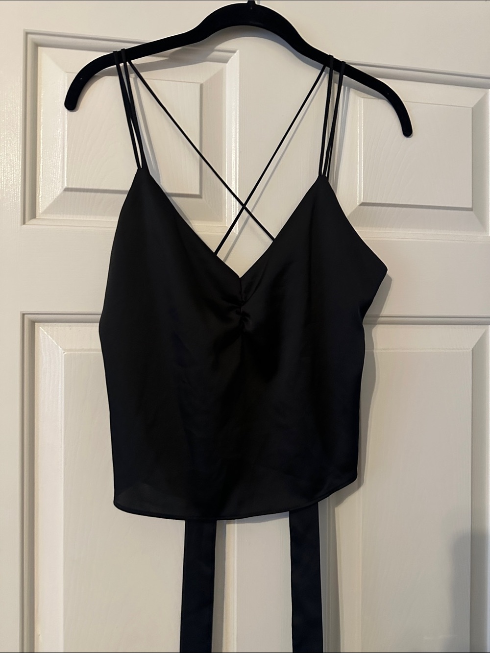 Express Black Double-Spaghetti Strap V-Neck Cami